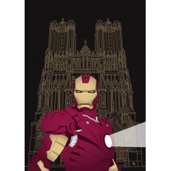 IRON MAN devant la cathédrale notre dame de Reims