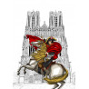 Napoléon BONAPARTE devant la cathédrale notre dame de Reims