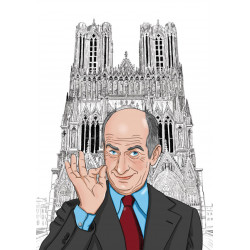 Louis de Funès dessines moi la cathédrale notre dame de Reims