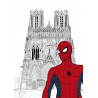 SPIDERMAN devant la cathédrale notre dame de Reims