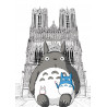 TOTORO devant la cathédrale notre dame de Reims