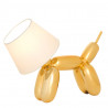 DOGGI LAMPE DE TABLE E14 40 W OR brillant Hauteur 30 cm ABAT JOUR BLANC. CHIEN BALLON