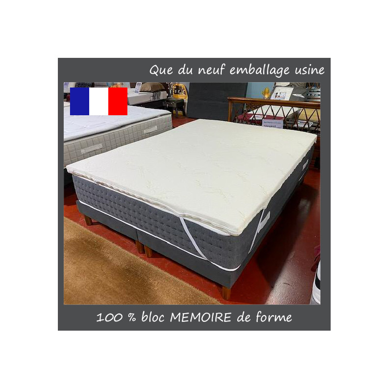 Sur-M 120 190 mémory VISCO ELASTIQUE à MEMOIRE DE FORME 120 x 190 MEMO-UP  améliore et donne un coup de neuf à votre matelas