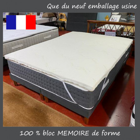 Sur-M 120 190 mémory VISCO ELASTIQUE à MEMOIRE DE FORME 120 x 190 MEMO-UP  améliore et donne un coup de neuf à votre matelas