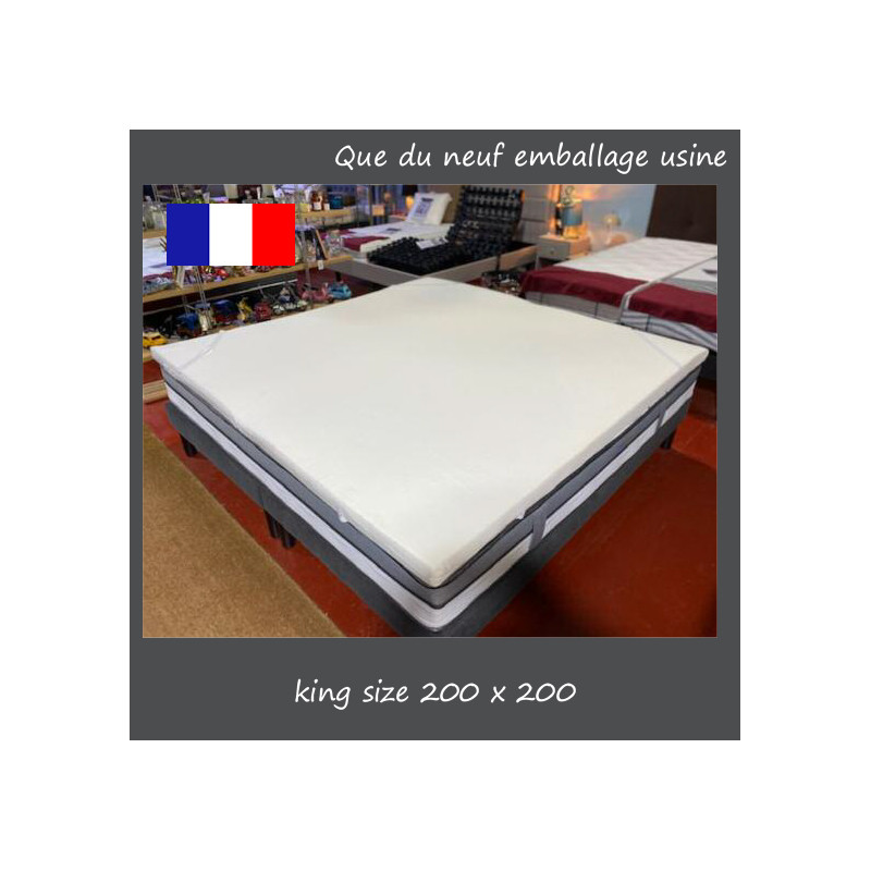 Sur-matelas TONIC 200 x 200 HAUTE résilience HR 35 kg/m3 confort ANTI TENSION  améliore et donne un coup de neuf à votre matelas