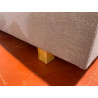 PIED carré hauteur 10 CM Déco chêne finition vernis naturel pour sommier tapissier