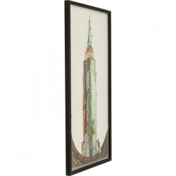 Statue de la Liberté coiffant l'Empire State Building 100 x 50 cm tableau KARE DESIGN gratte-ciel