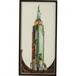 Statue de la Liberté coiffant l'Empire State Building 100 x 50 cm tableau KARE DESIGN gratte-ciel