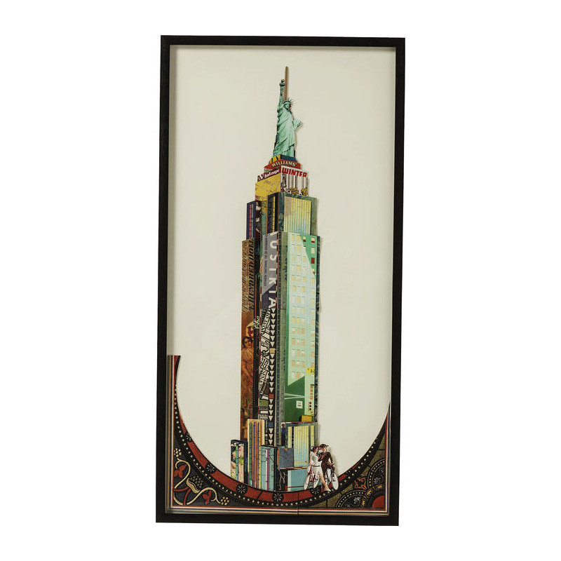 Statue de la Liberté coiffant l'Empire State Building 100 x 50 cm tableau KARE DESIGN gratte-ciel